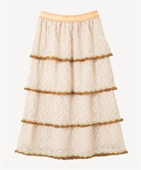 レースファースカート(beige-36)