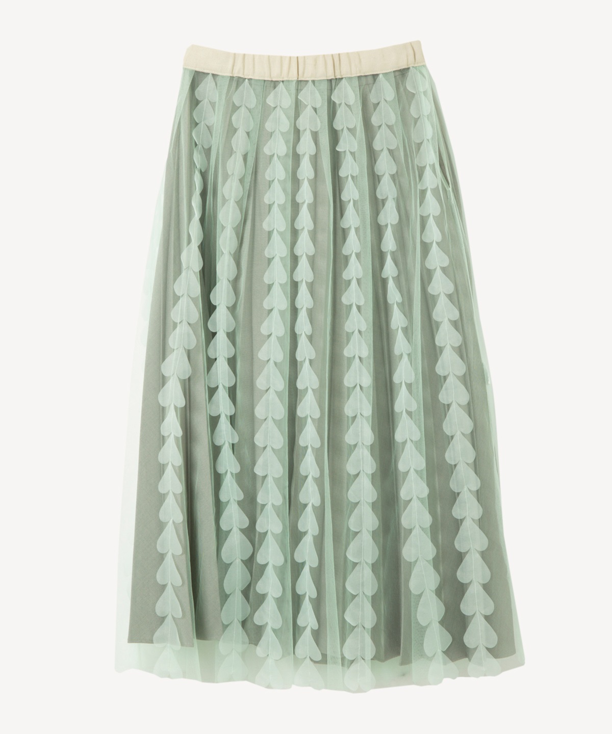 ハートフリンジスカート(mint green-36)