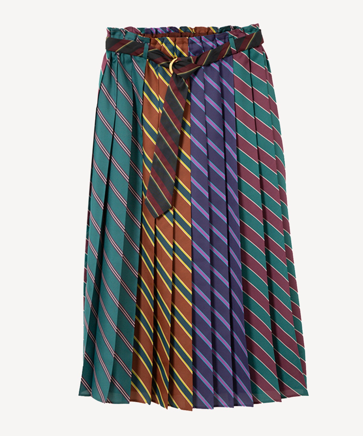 ネクタイプリーツ スカート(dark brown-36)