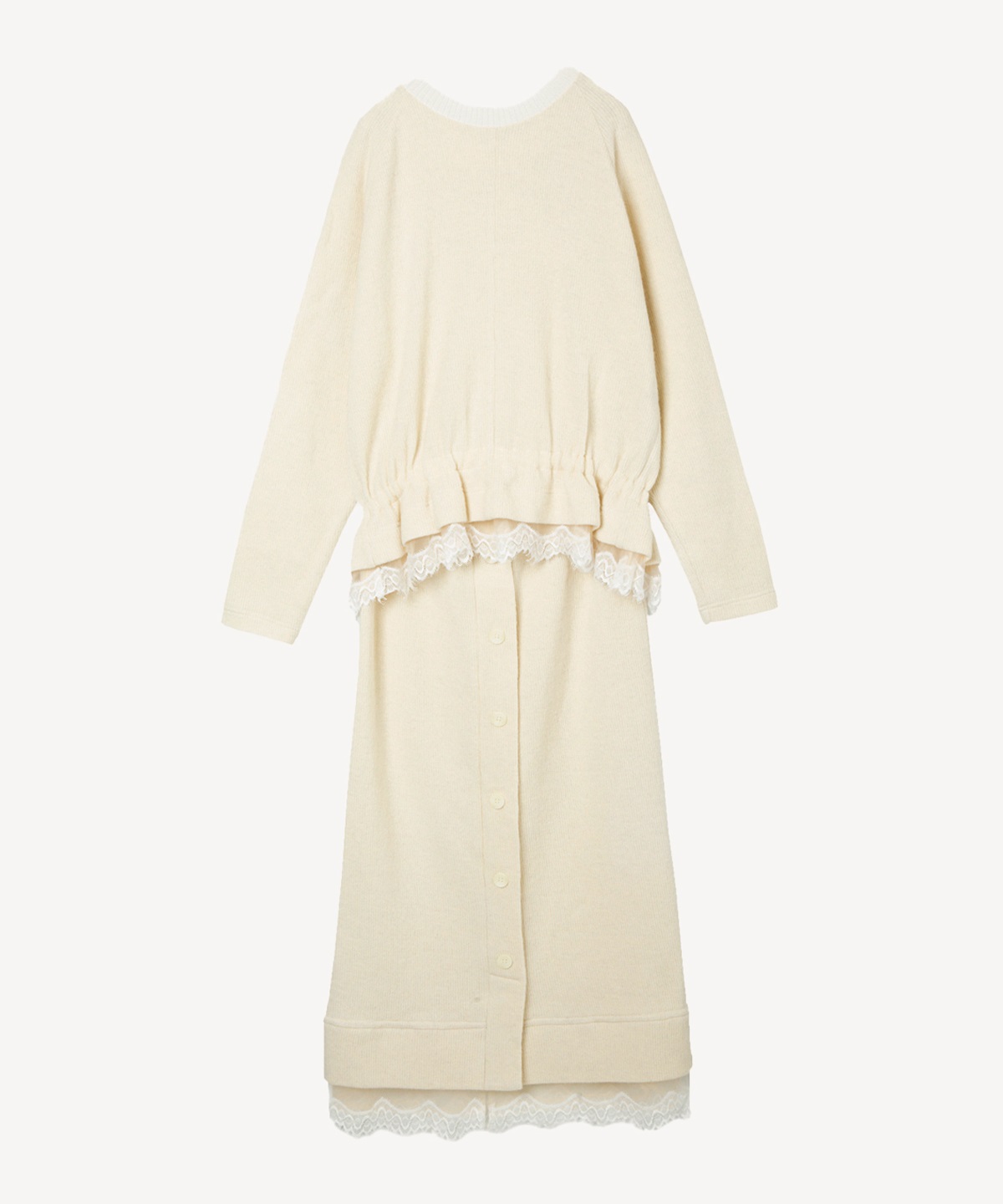 レースニットワンピース(white-36)
