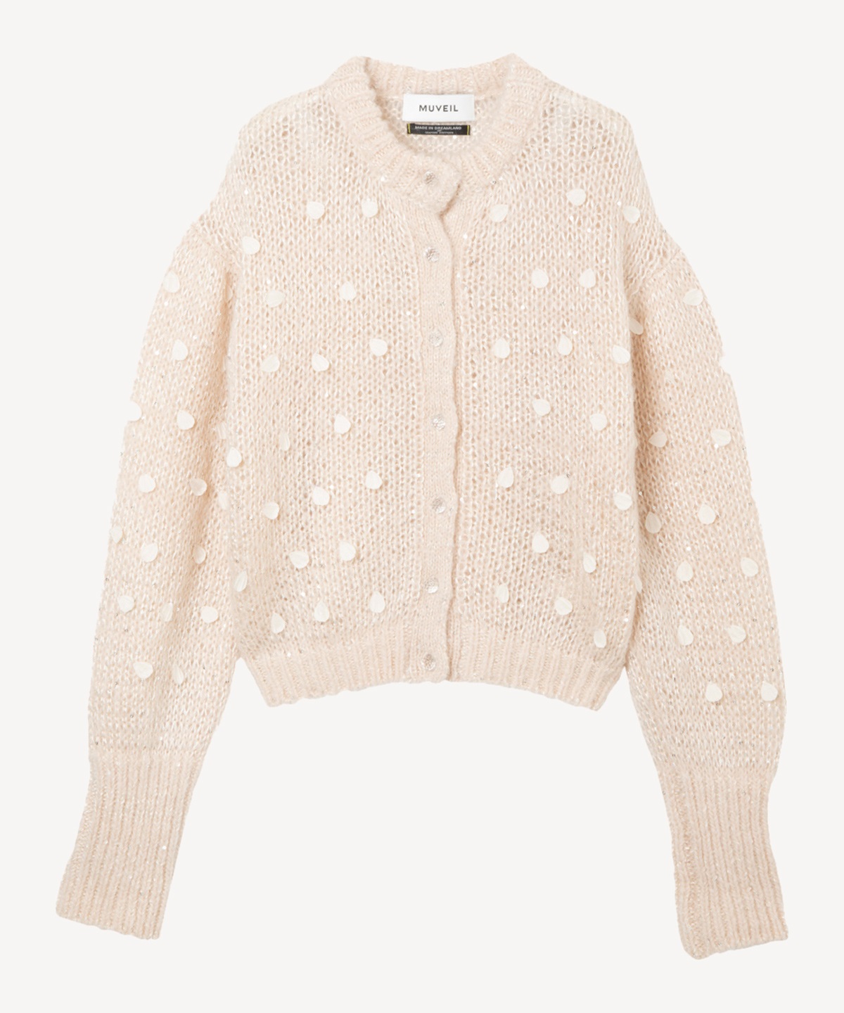 フラワーモヘアカーディガン(beige-36)