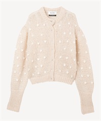 フラワーモヘアカーディガン(beige-36)