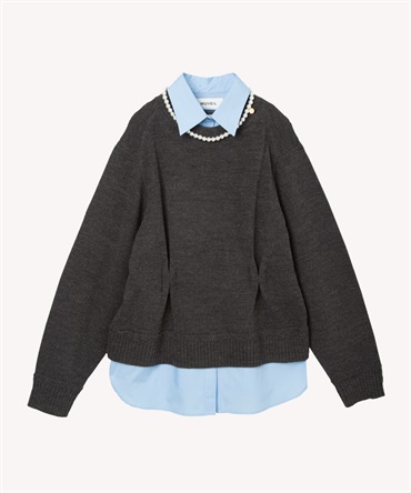 シャツニットプルオーバー(gray-36)