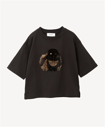 ウサギTシャツ(black-36)