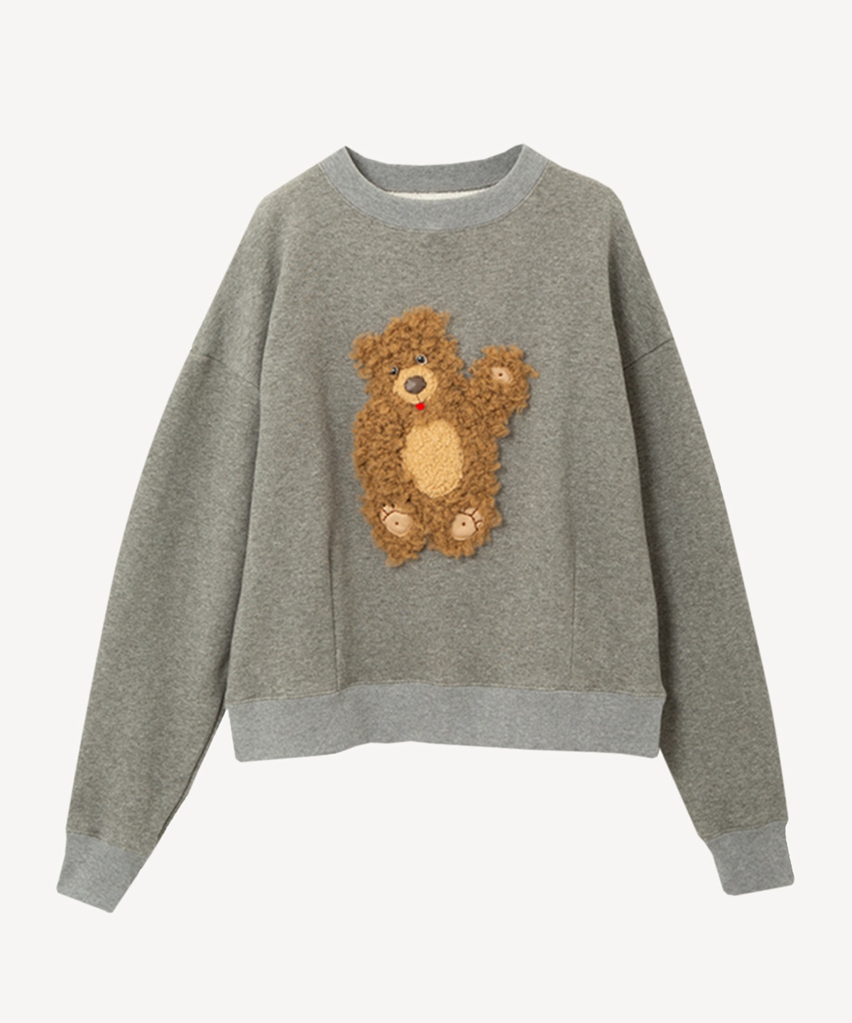 クマ裏毛プルオーバー(gray-36)