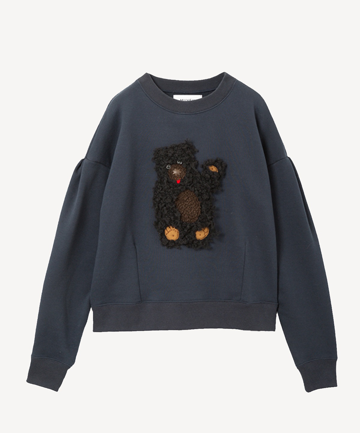 クマ裏毛プルオーバー(navy-36)