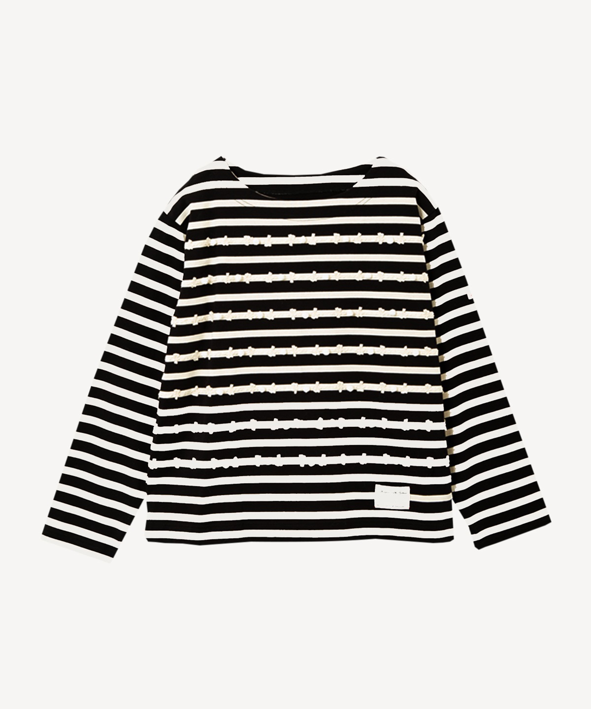 ボーダードットカットソー(black-36)