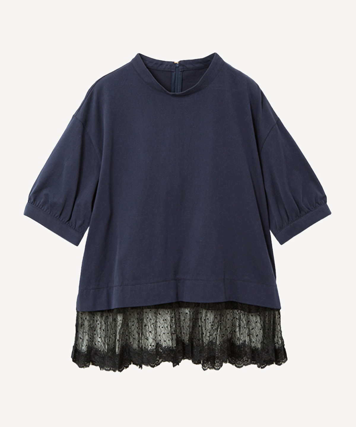 天竺レースプルオーバー(navy-36)