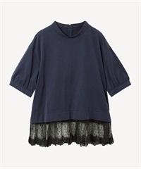 天竺レースプルオーバー(navy-36)