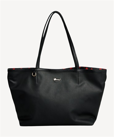 airlistコラボ横長トートバッグ(black-F)