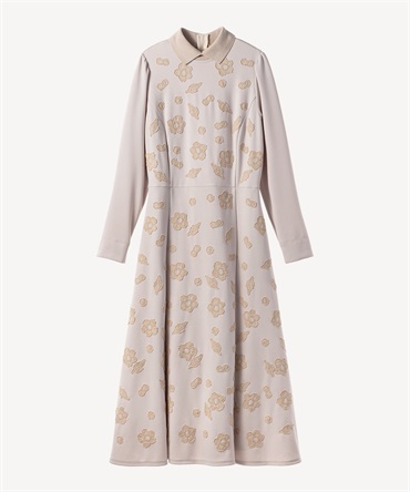 フラワーレースモチーフワンピース(beige-36)