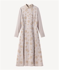 フラワーレースモチーフワンピース(beige-36)