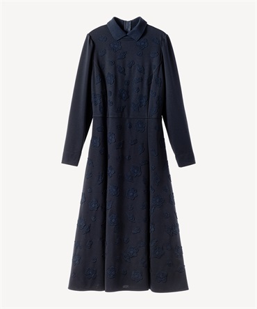 フラワーレースモチーフワンピース(navy-36)