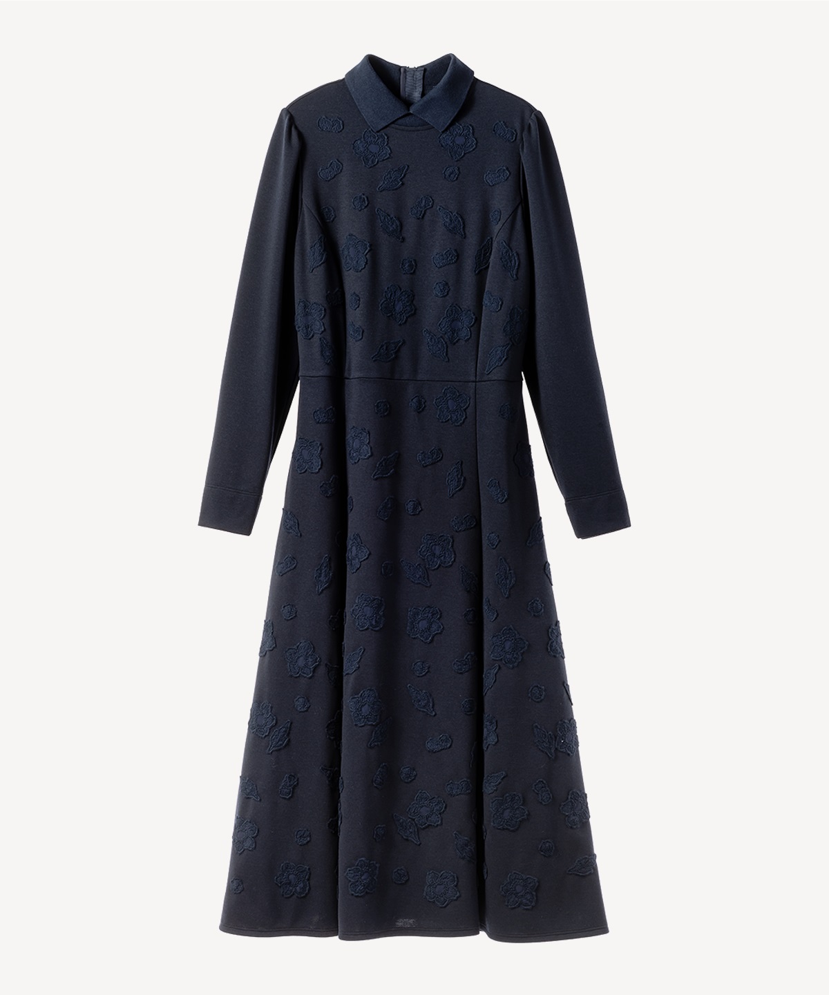 フラワーレースモチーフワンピース(navy-36)