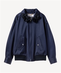 リバーシブルウィングトップサテンブルゾン(navy-36)