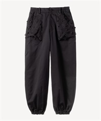 フラワーパラシュートパンツ(black-34)