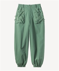 フラワーパラシュートパンツ(khaki-34)