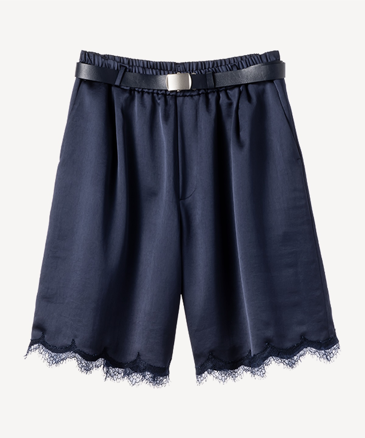 レースショートサテンパンツ(navy-34)