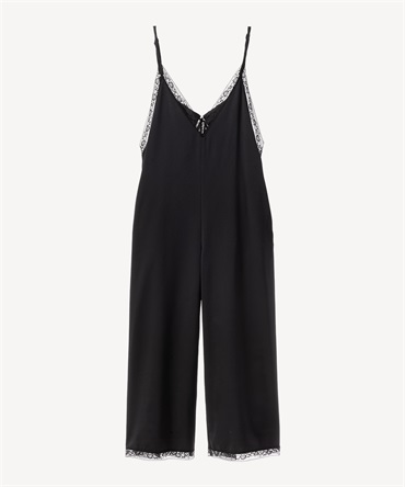 ランジェリーサロペットパンツ(black-36)