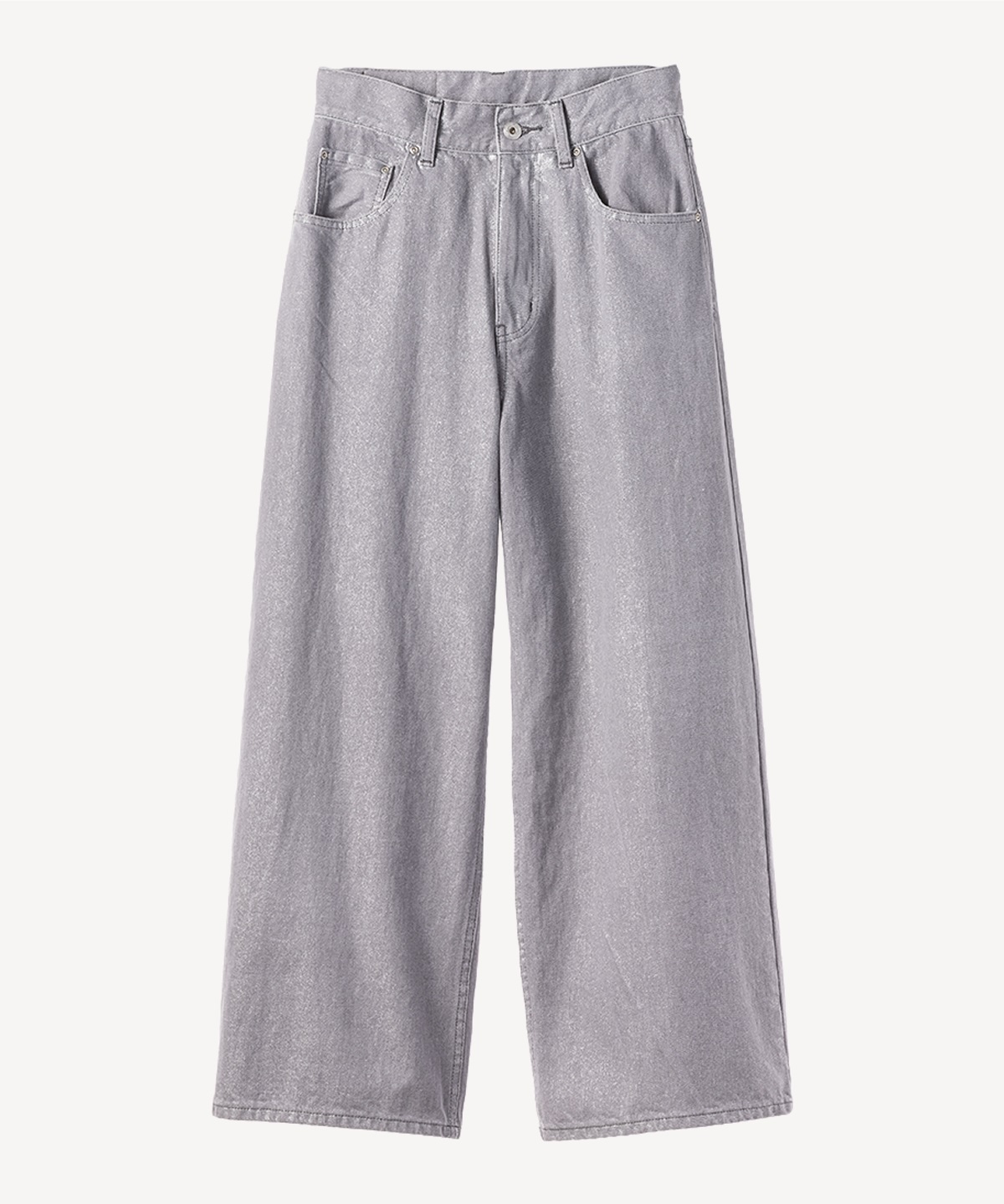 シルバー箔デニムパンツ(gray-34)
