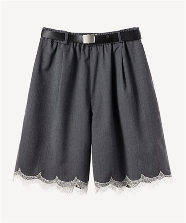 レースショートウールパンツ(gray-36)