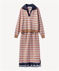 スキッパーポロセットアップニット(beige-36)