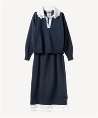スキッパーポロセットアップニット(navy-36)
