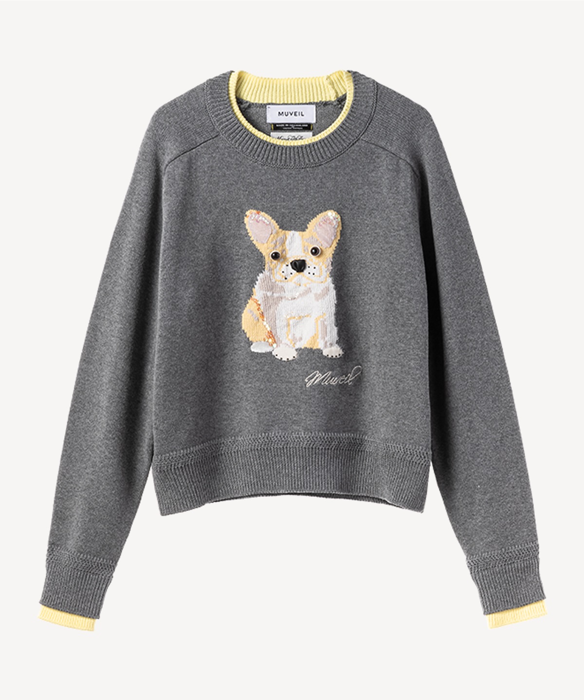 フレンチブルドッグプルオーバー(gray-36)