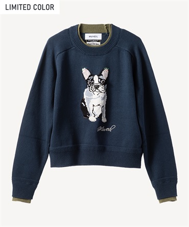 フレンチブルドッグプルオーバー(navy-36)