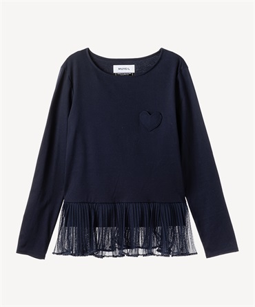 ハートパッチロングスリーブ(navy-36)