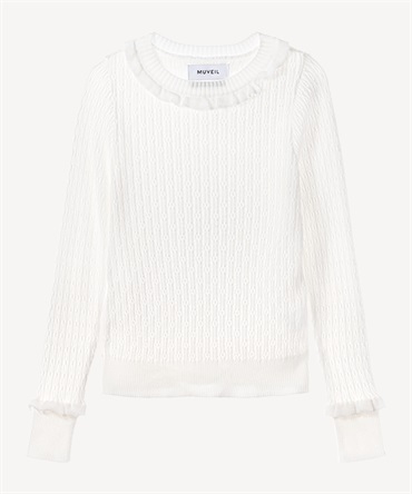 ミックスパターンプルオーバー(white-36)