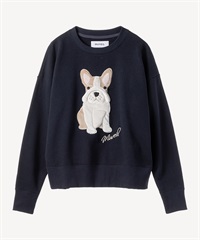 フレンチブルドッグ裏毛プルオーバー(navy-36)
