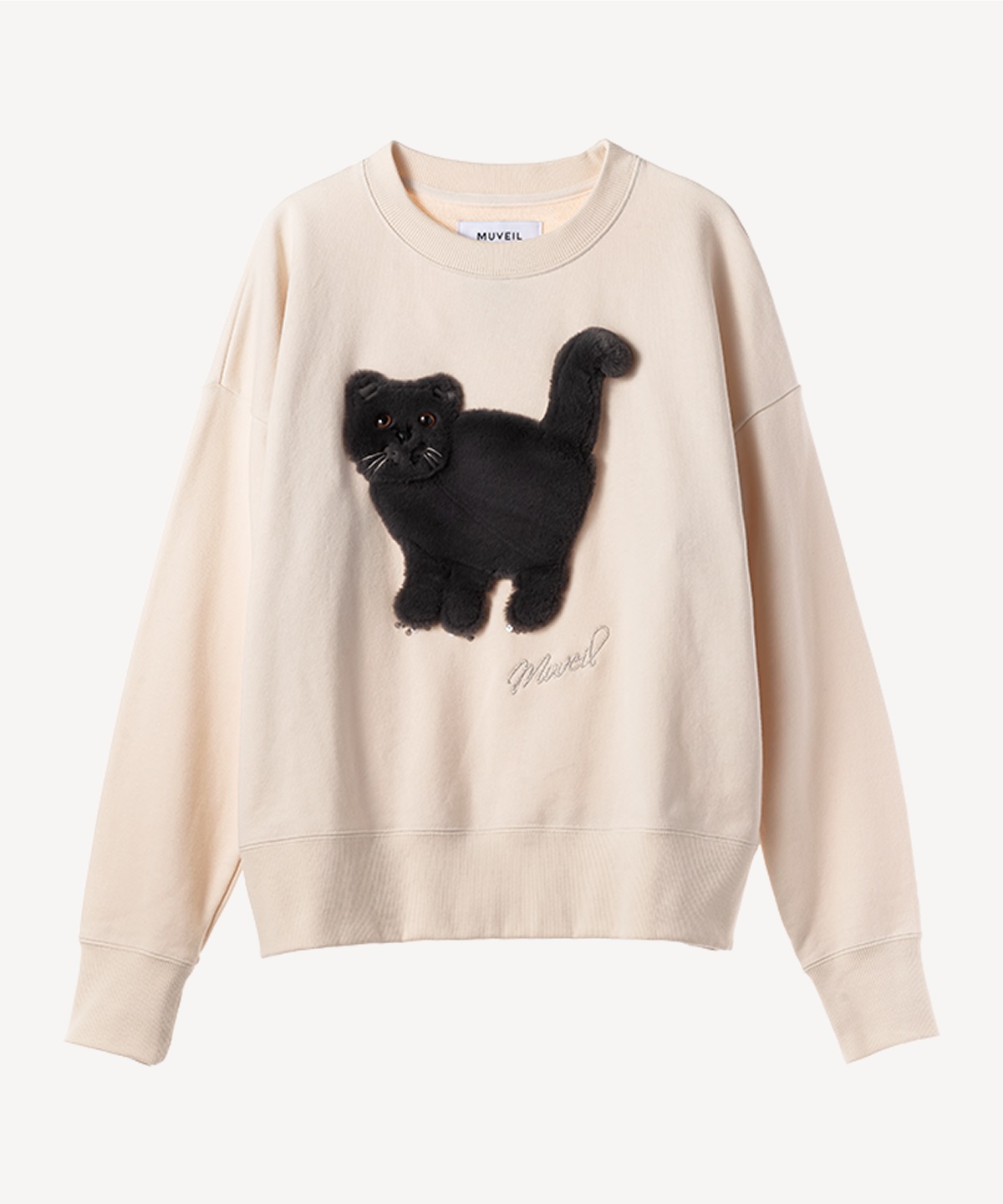 ネコ裏毛プルオーバー(beige-36)