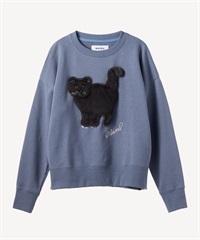 ネコ裏毛プルオーバー(blue-36)