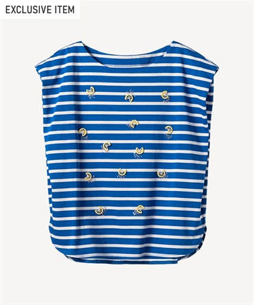 EC別注レモンカットソー(blue-36)