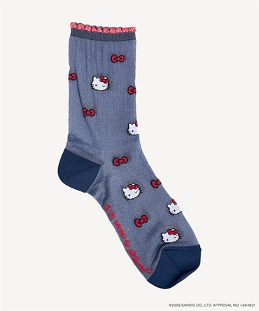 サンリオキャラクターズコラボ ハローキティ ソックス(navy-F)