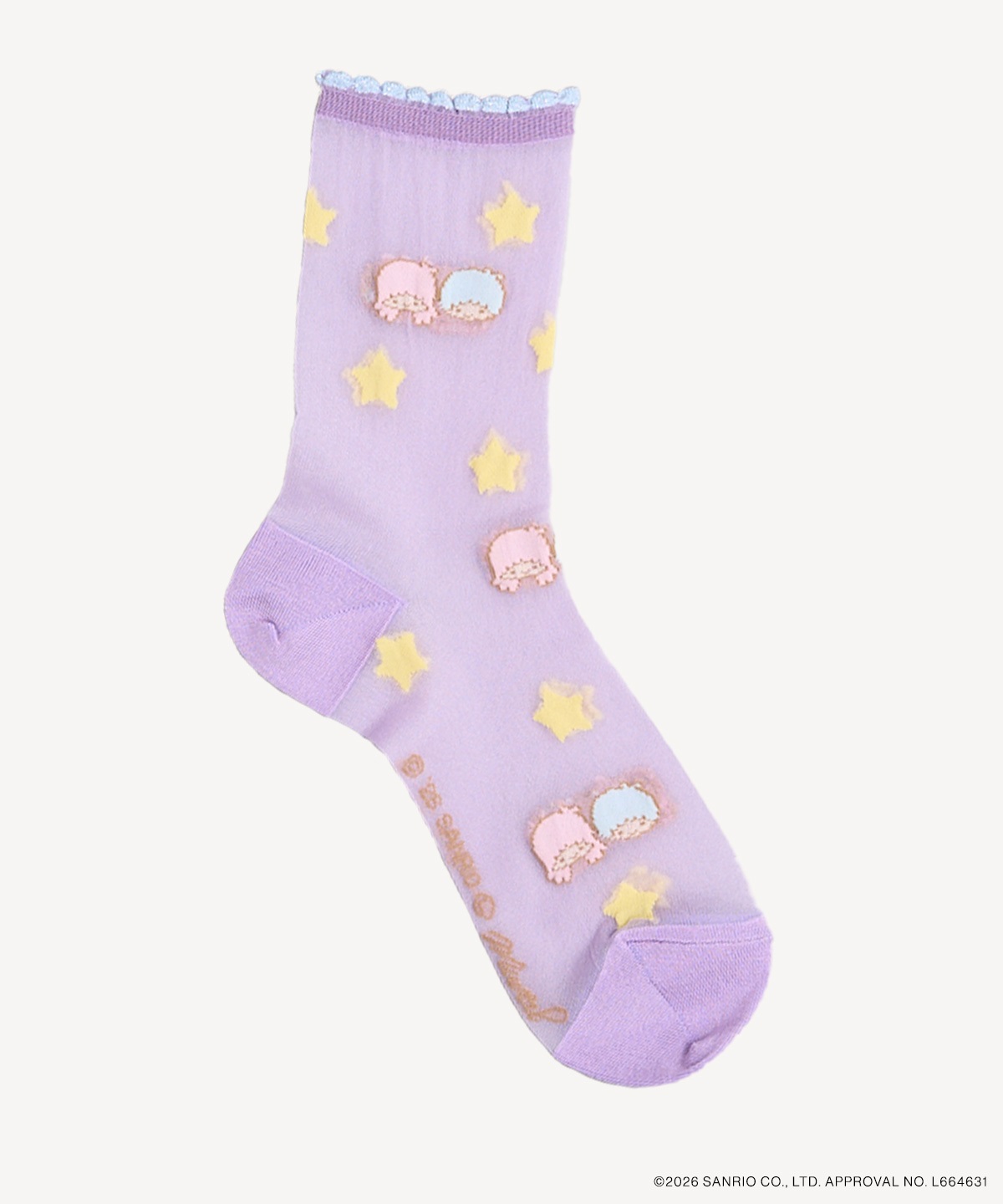 サンリオキャラクターズコラボ リトルツインスターズ ソックス(purple-F)