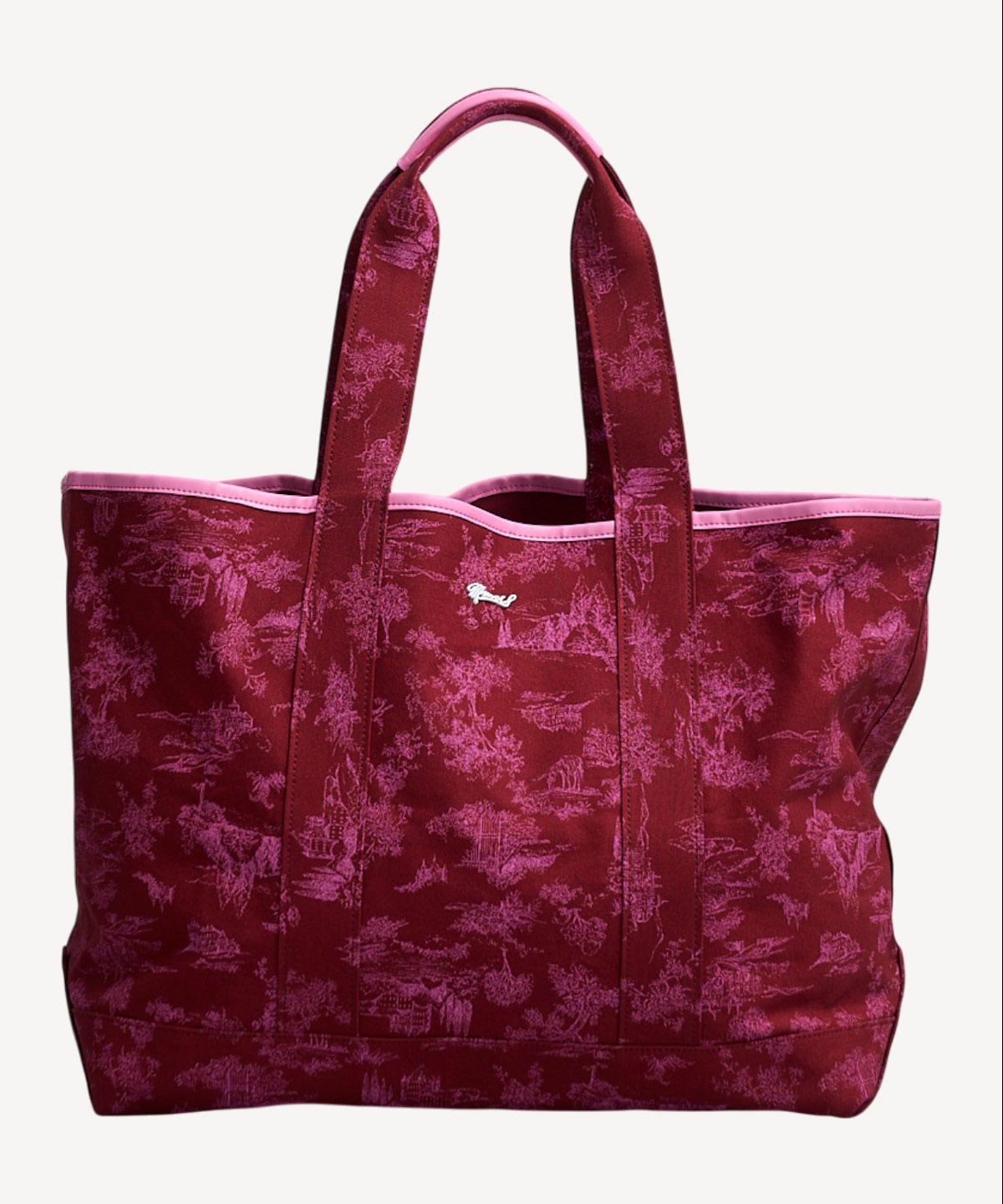 トワル ド ジュイ プリントバッグ(bordeaux-F)