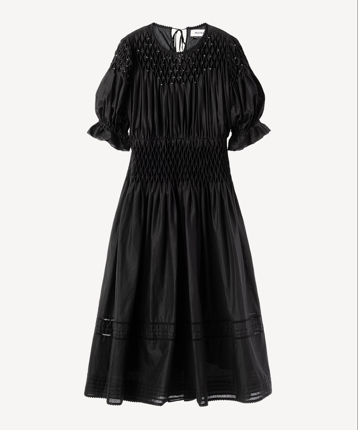 スモッキングワンピース(black-36)