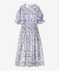 トワル ド ジュイ プリントスモッキングワンピース(white-36)