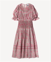 トワル ド ジュイ プリントスモッキングワンピース(light gray-36)