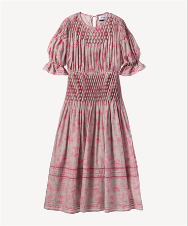 トワル ド ジュイ プリントスモッキングワンピース