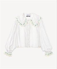 エーデルワイスプリントブラウス(white-36)