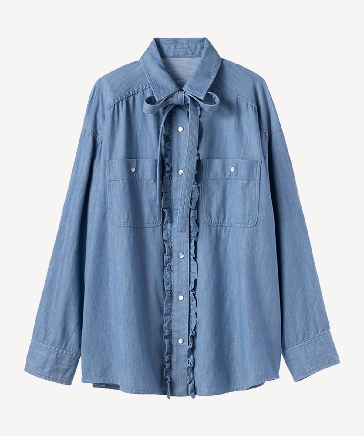 デニムブラウス(light blue-36)