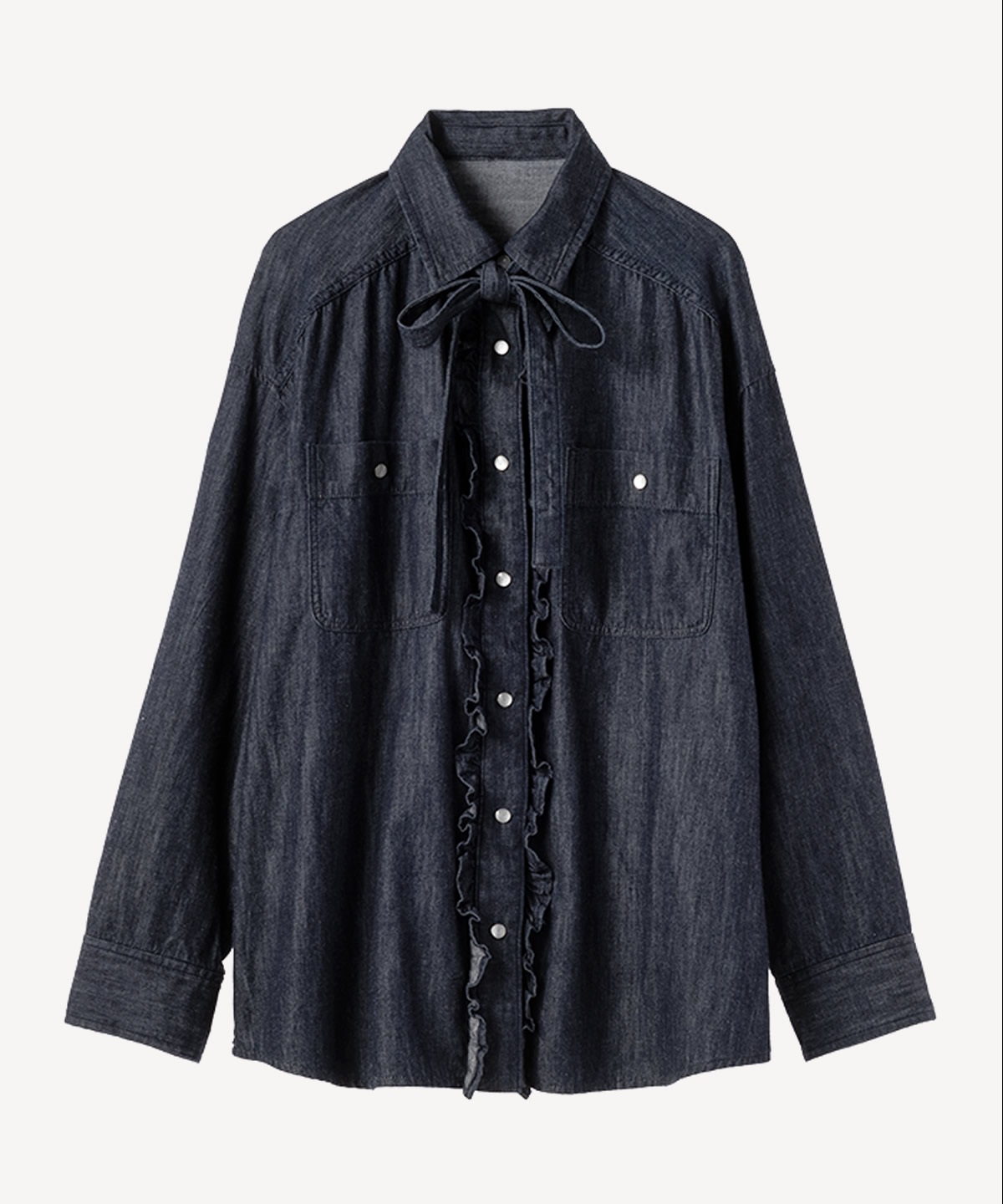デニムブラウス(navy-36)