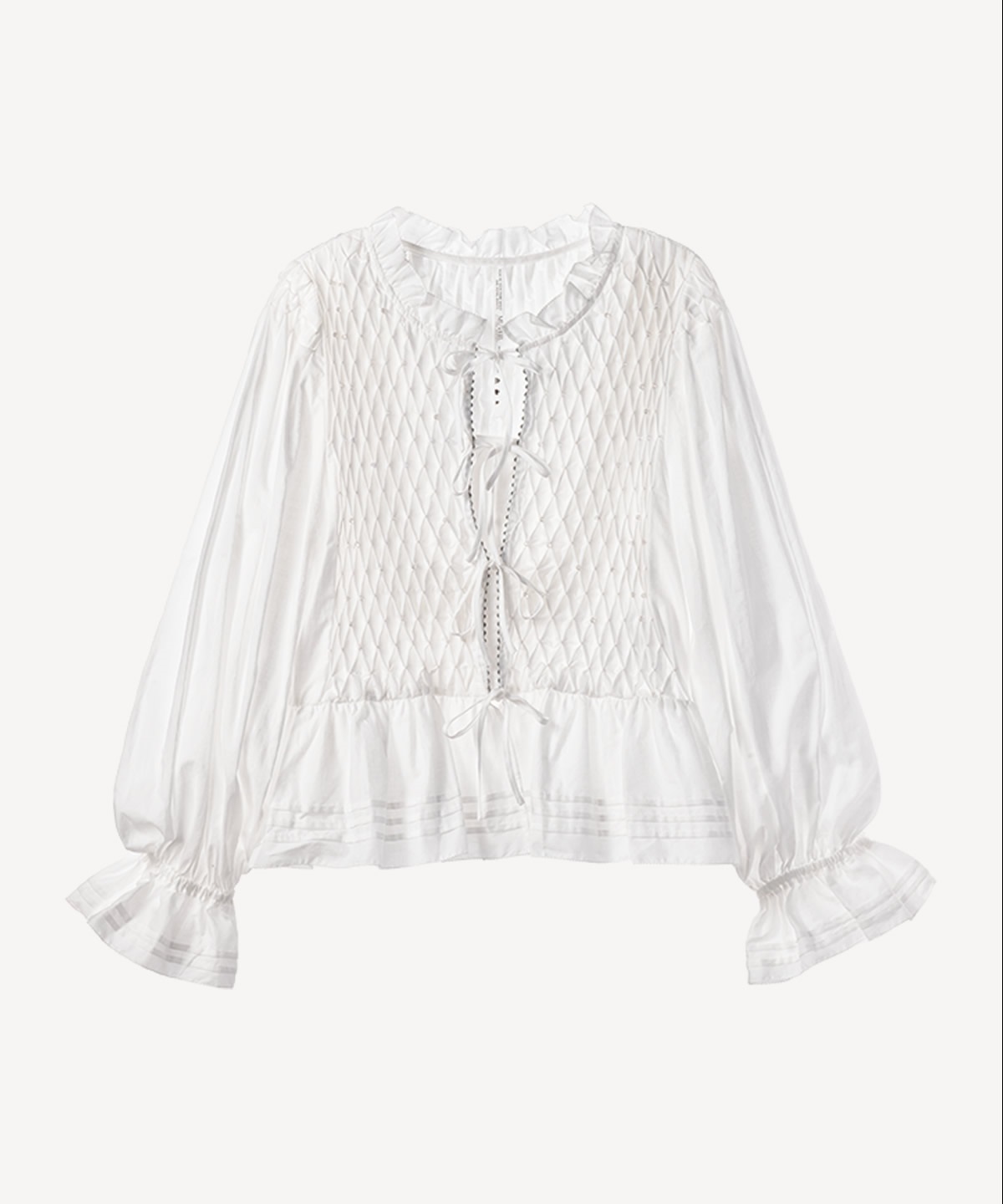 スモッキングブラウス(white-36)