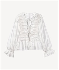 スモッキングブラウス(white-36)