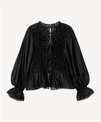 スモッキングブラウス(black-36)