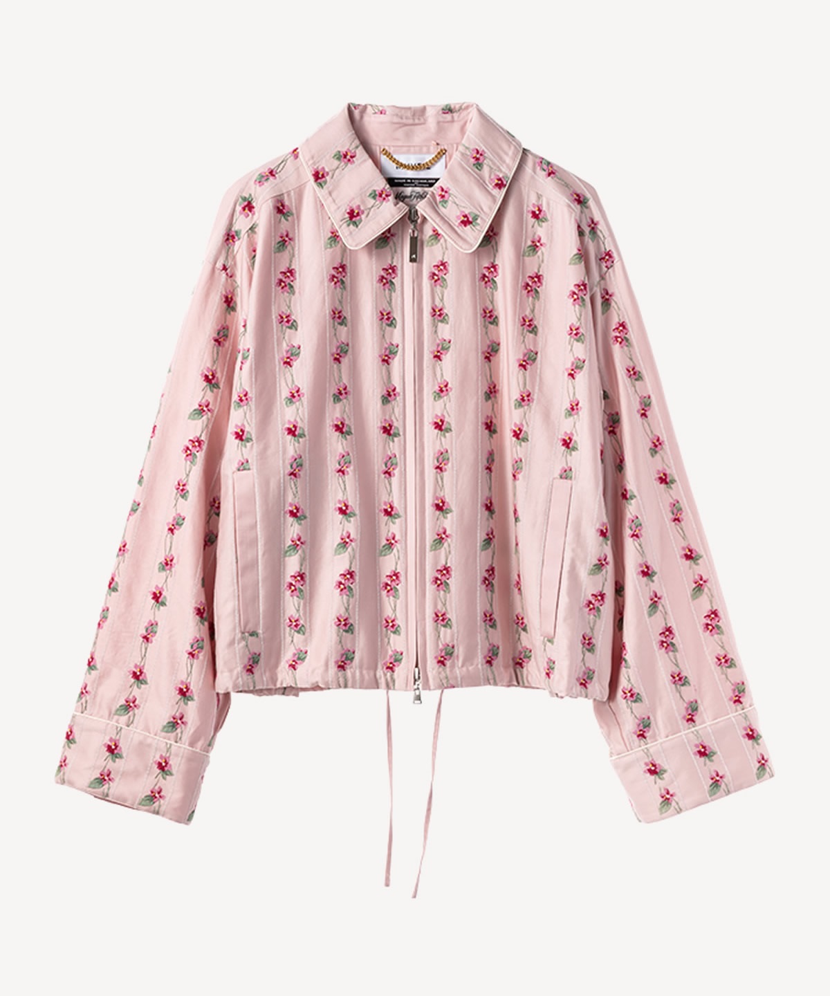 スミレ刺繍プリントジャケット(pink-36)