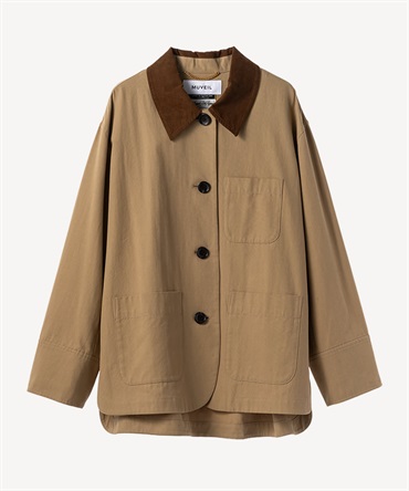 ビーズフラワー刺繍ジャケット(camel-36)